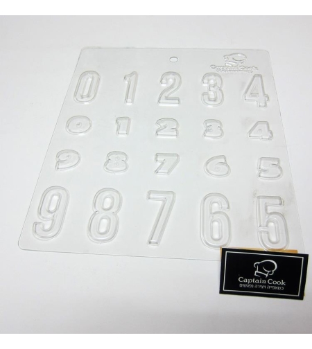 001A - תבנית פלסטיק מספרים