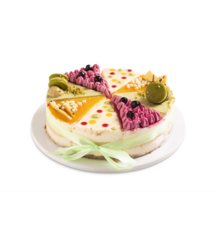 עוגת גבינה וומיקס פירות - קוטר 20 ס