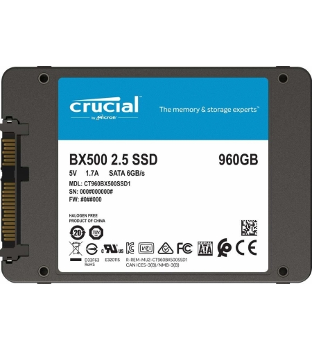 Crucial SSD 960GB SATA3 BX500 2.5