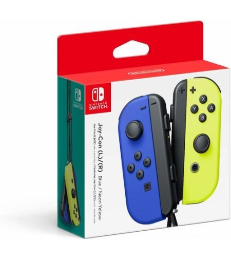 זוג Nintendo Switch Joy-Con בצבעים כחול וצהוב