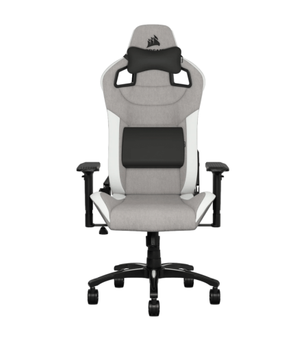 כיסא גיימינג צבע אפור-לבן בד CORSAIR T3 RUSH