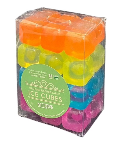 קוביות קרח צבעוניות.