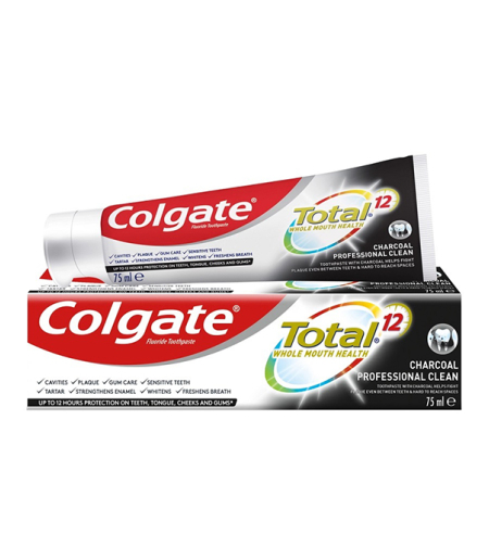 קולגייט - משחת שיניים טוטאל | פחם | 75 מ