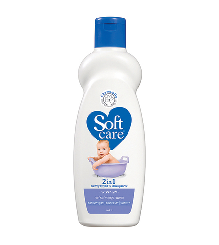 סופטקר - אל סבון ושמפו אל דמע 2 ב 1 | 1 ליטר | SOFT CARE