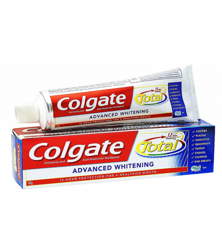 קולגייט - משחת שיניים הלבנה | 12 שעות הגנה | 100 מ