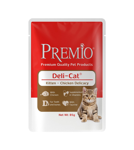 פרמיו - פאוץ עוף | לחתול | 85 גרם | PREMIO | DELI CAT