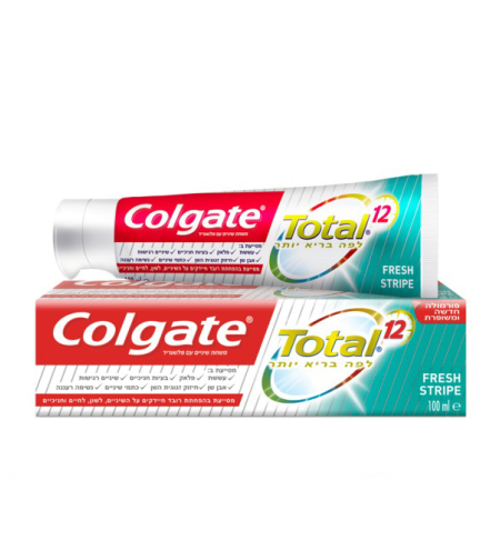 קולגייט - משחת שיניים טוטאל | פסים מרעננים | 100 מ