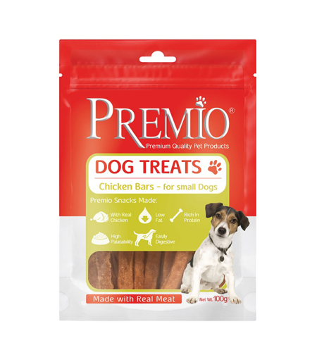 פרמיו - נגיסי עוף | לכלב | 100 גרם | PREMIO | DOG TREATS