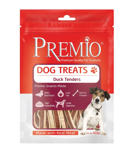 פרמיו - רצועות סושי ברווז | לכלב | 100 גרם | PREMIO | DOG TREATS