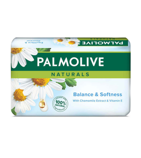 פלמוליב - סבון מוצק | מועשר בויטמין E ותמציות קמומיל | 4 יחידות | PALMOLIVE