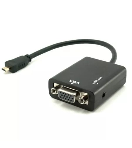 Micro HDMI To VGA w/Audio Converter