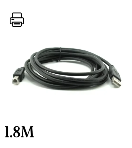 כבל מדפסת PRINTER Cable USB2.0 Type A To Type B M/M Cable – 1.8m