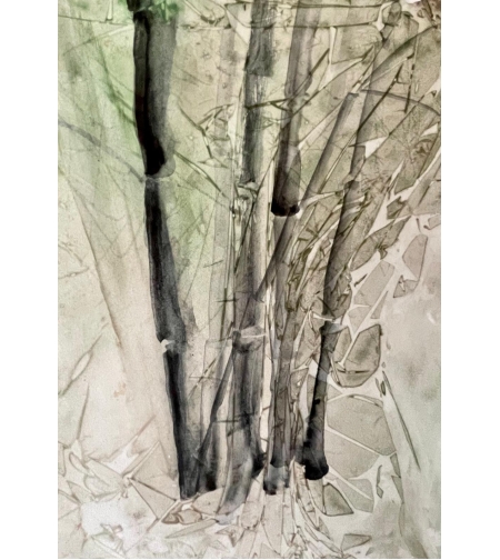 ציור מקורי - ביער במבוק - 18X22 ס