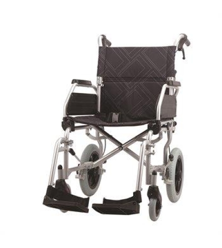 כסא גלגלים העברה אלומיניום, ידית ארוכה, מידה 51 ס