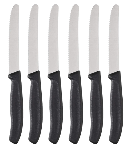 סט 6 יח' סכינים למטבח משוננות במגוון צבעים לבחירה