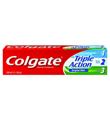קולגייט - משחת שיניים טריפל אקשן | בטעם מנטה | 75 מ