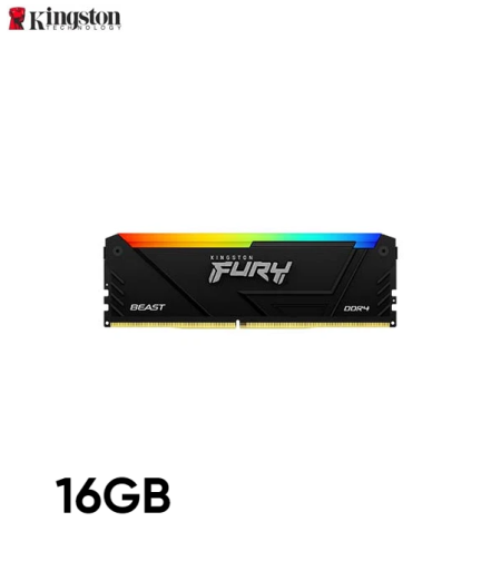 זיכרון Kingston 16GB FURY Beast DDR4 RGB