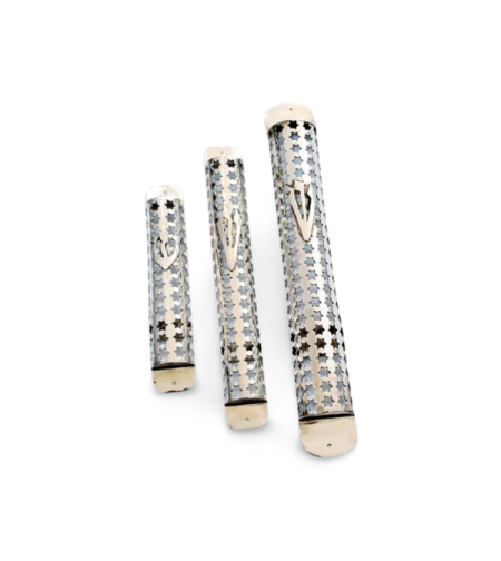 Star of David mezuzah in a selection of sizes pure silver