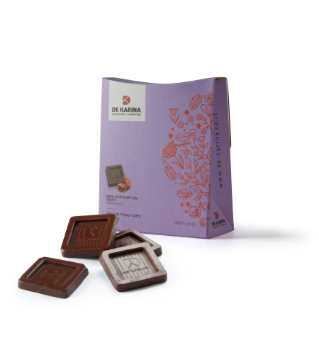 דה קרינה - פינוקי שוקולד מריר 62% | פרווה - טבעוני | בד״ץ