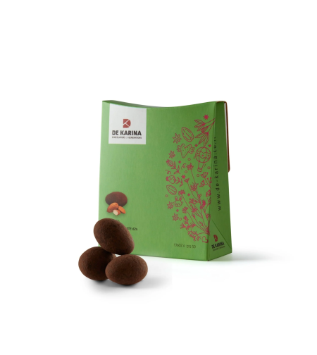 דה קרינה - שקדים מצופים שוקולד מריר 62% | פרווה | בד״ץ