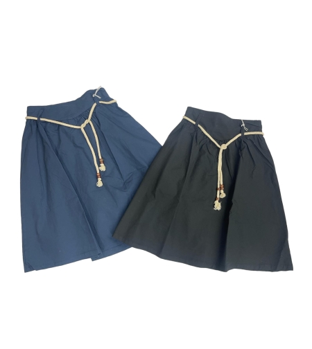 חצאית אריג מדוגם 6-16 בנות (שחור/כחול/אופוויט/חום)