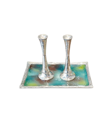 Liquor / candlesticks tray Roman glass