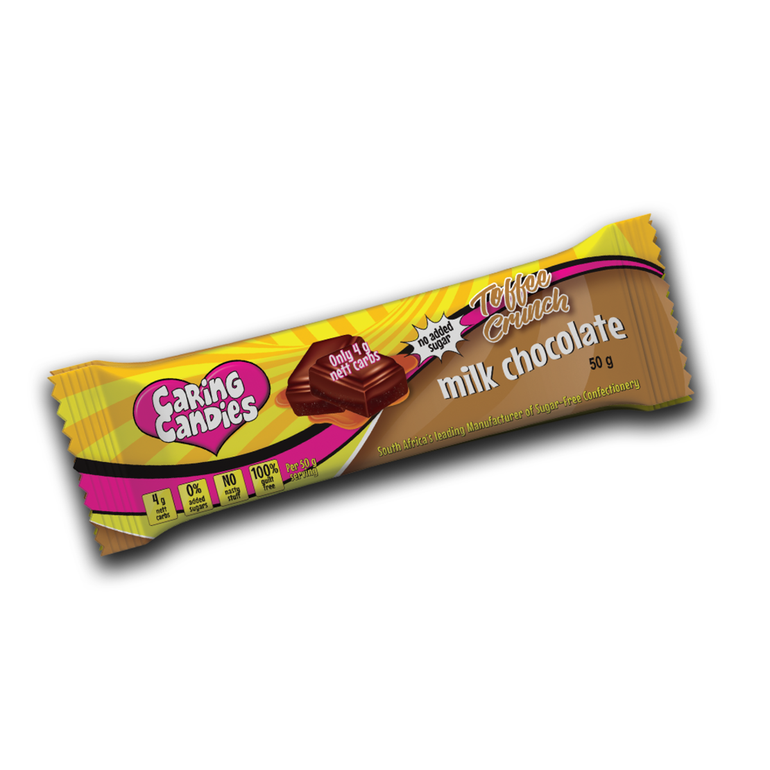 Sugar Free 30% Milk Chocolate with Toffee Crunch 50g