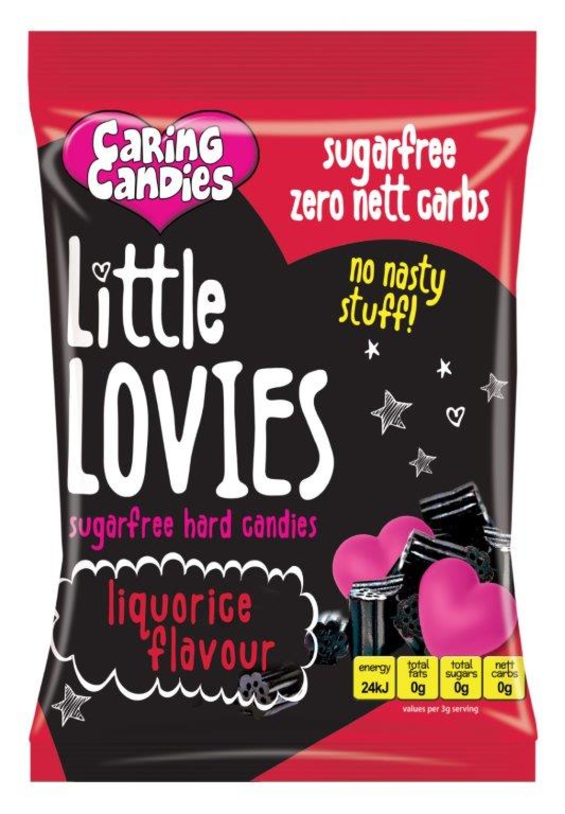 Clearance - Little Lovies - Sugar Free Liquorice 100g or 1 kg