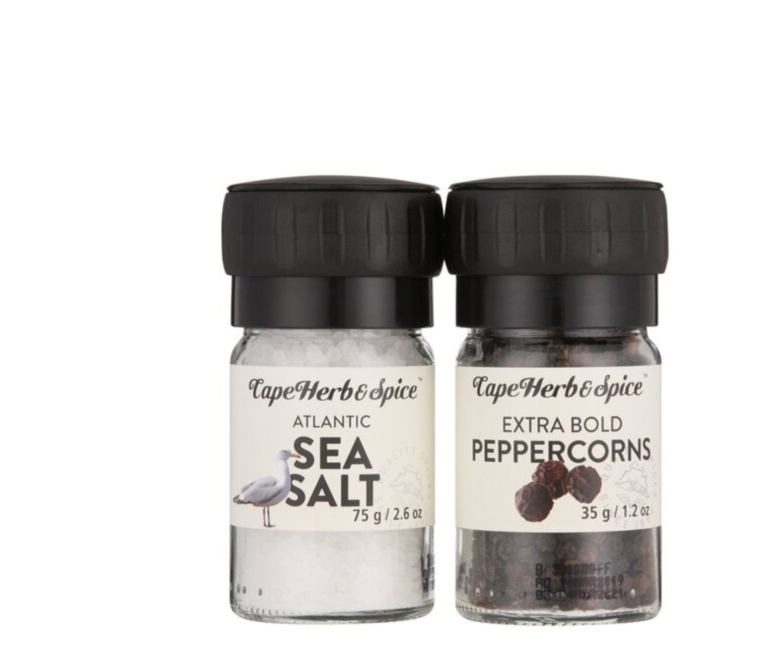 Cape Herb & Spice Salt and Pepper Mini Grinder Set