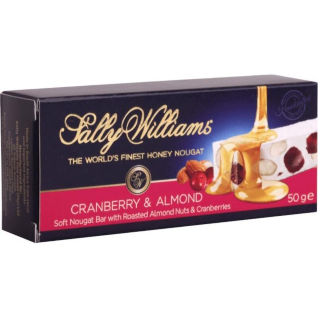 Clearance - Sally Williams Nougat Cranberry and Almonds 50gr