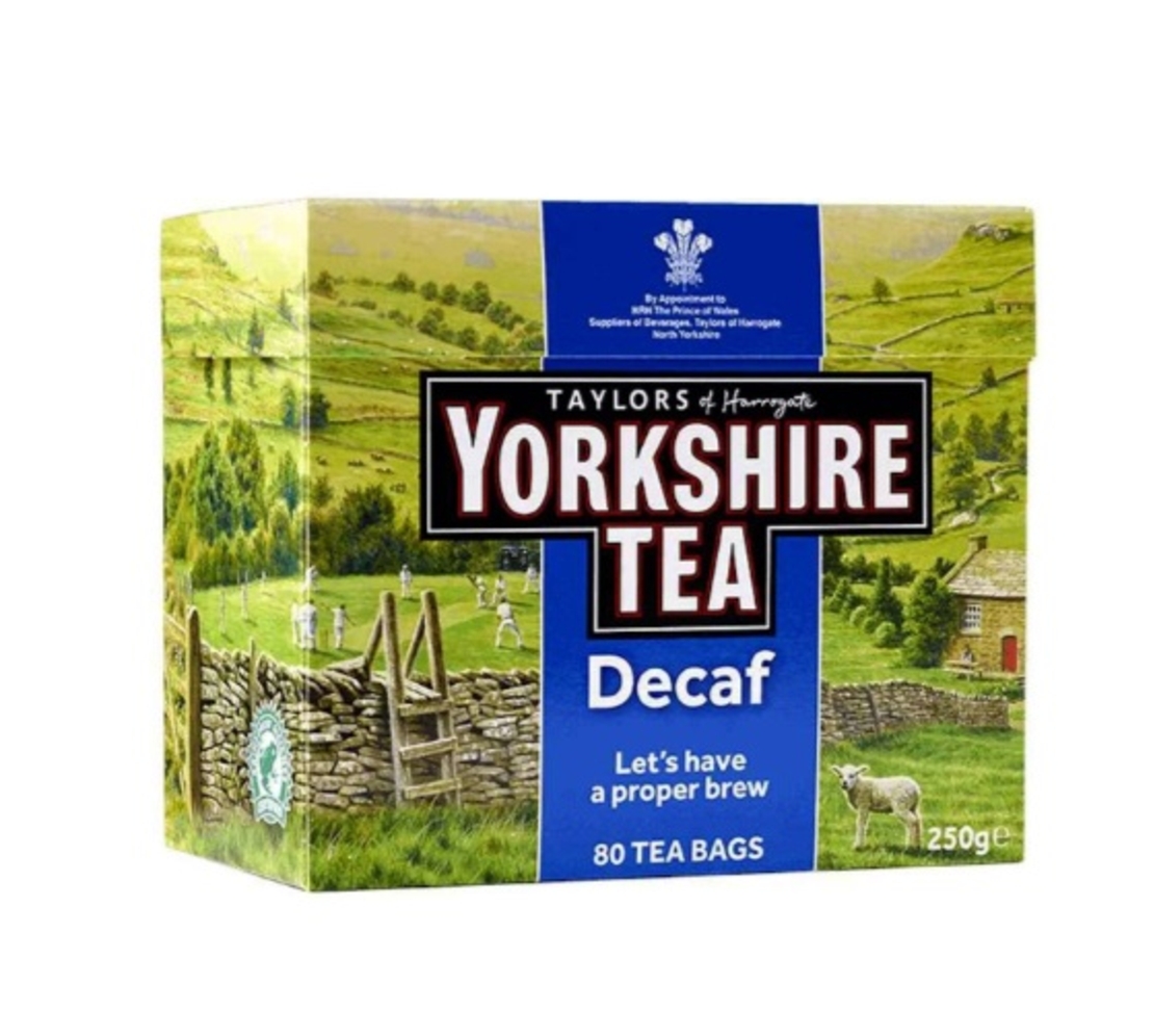 תה יורקשייר נטול קפאין 80 שקיות תה