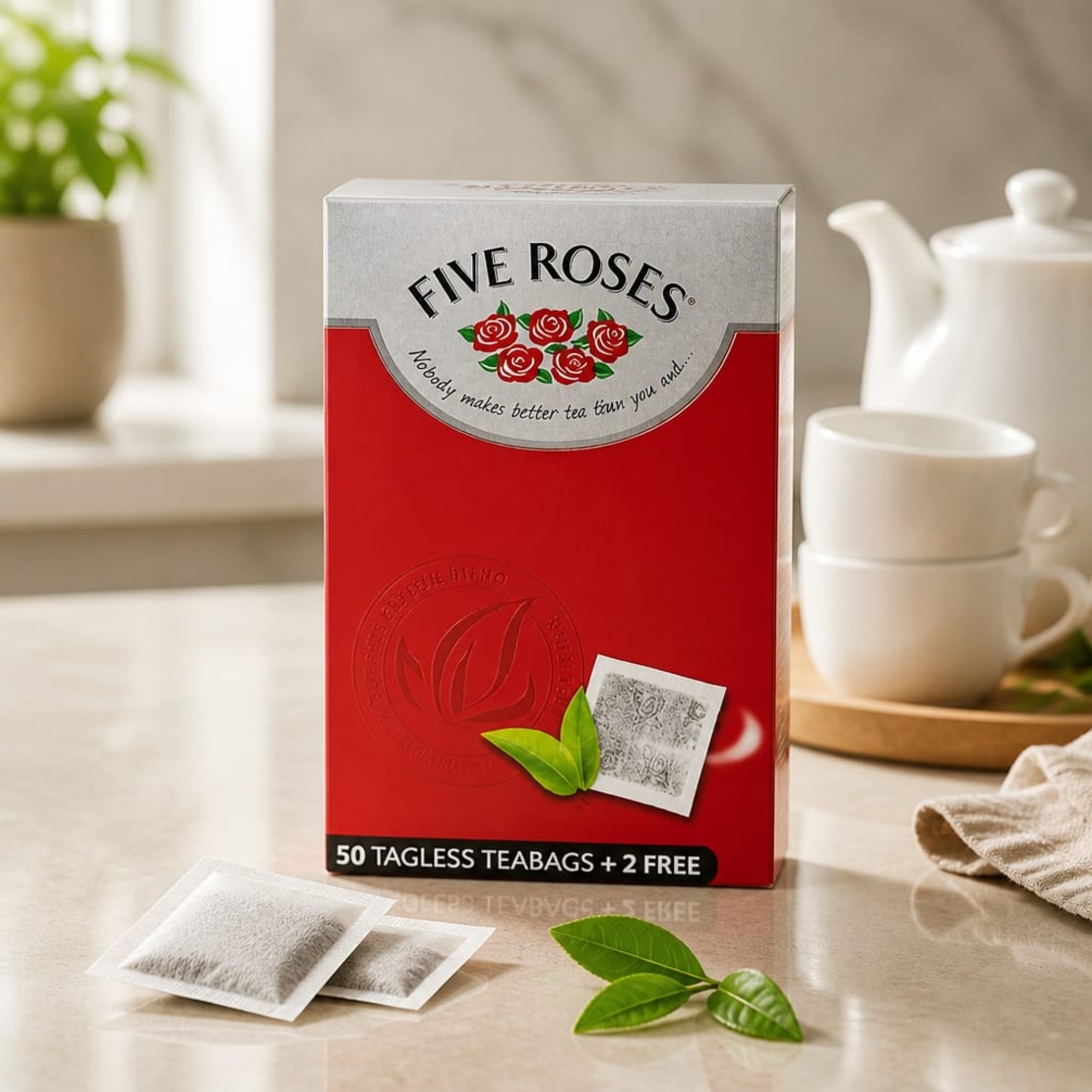 Five Roses Ceylon Tagless Teabags 50`s