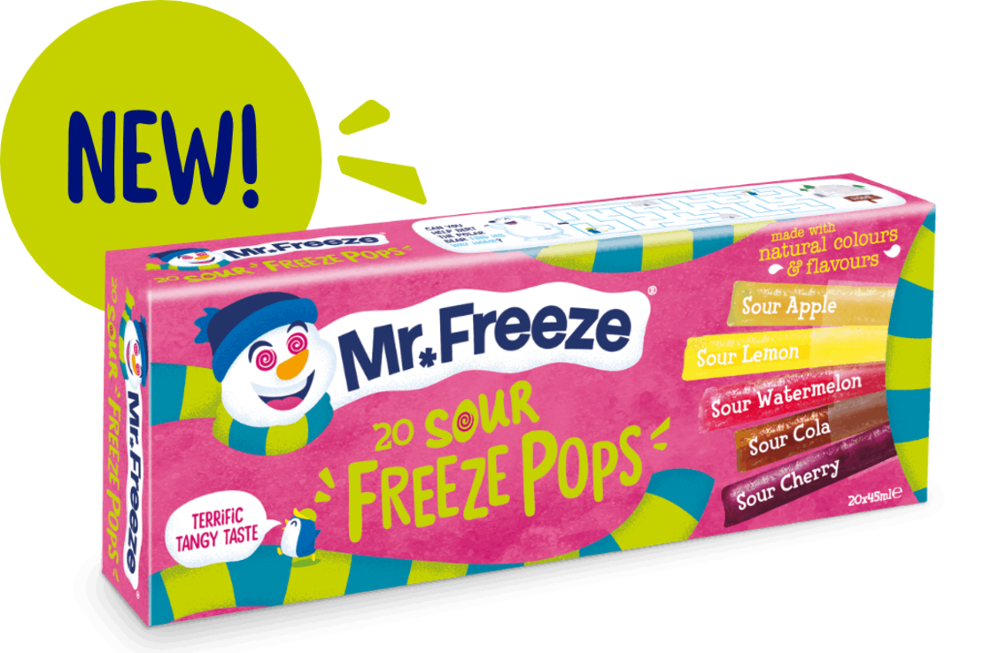 Mr Freeze Sour Freeze Pops 20 x 45ml