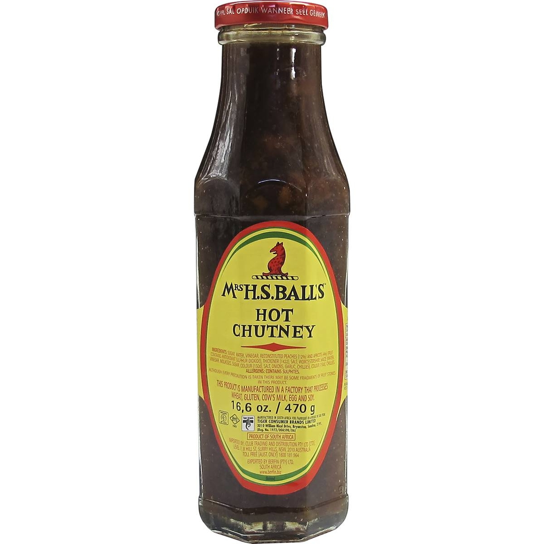 Mrs Ball Chutney Hot 470 gr