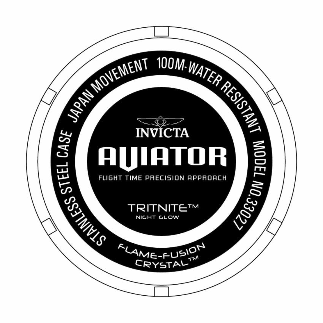 שעון Invicta Aviator לגבר דגם 33027