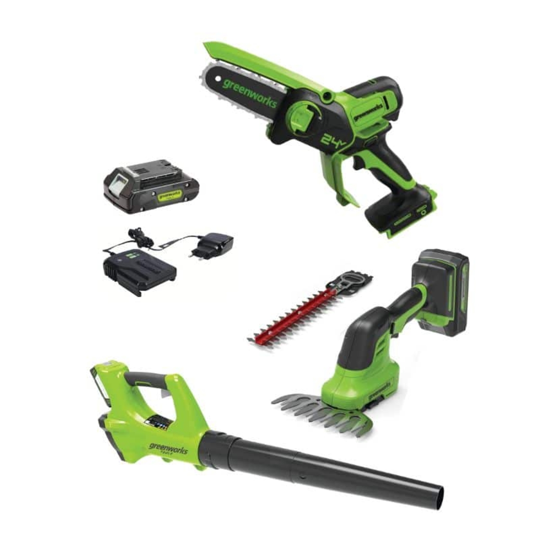 דיל BARBER 24V – פתרון גינון מושלם לגינות קטנות greenworks