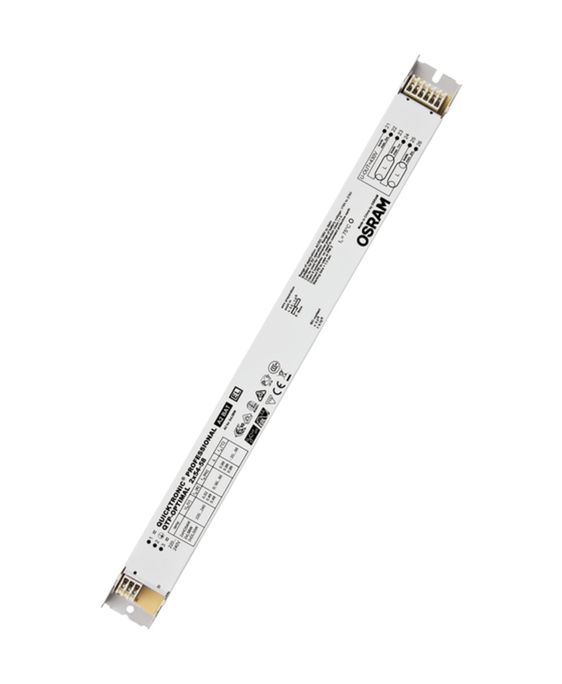 משנק אלקטרוני לנורות פלורסנט OSRAM T5 2x54W