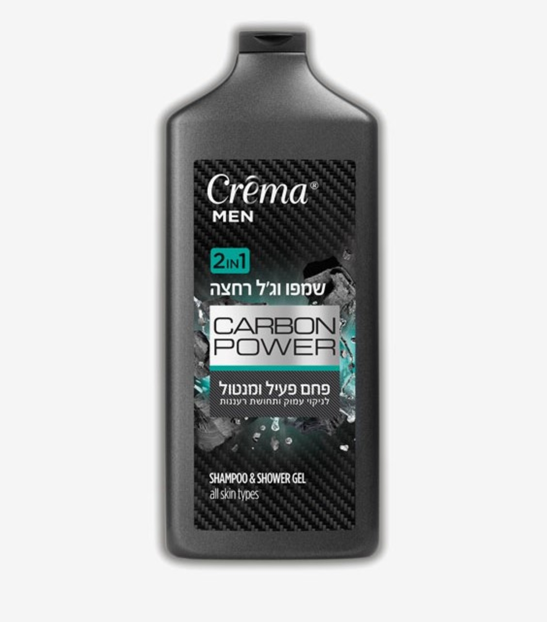 שמפו וג'ל רחצה Crema Men Carbon Power