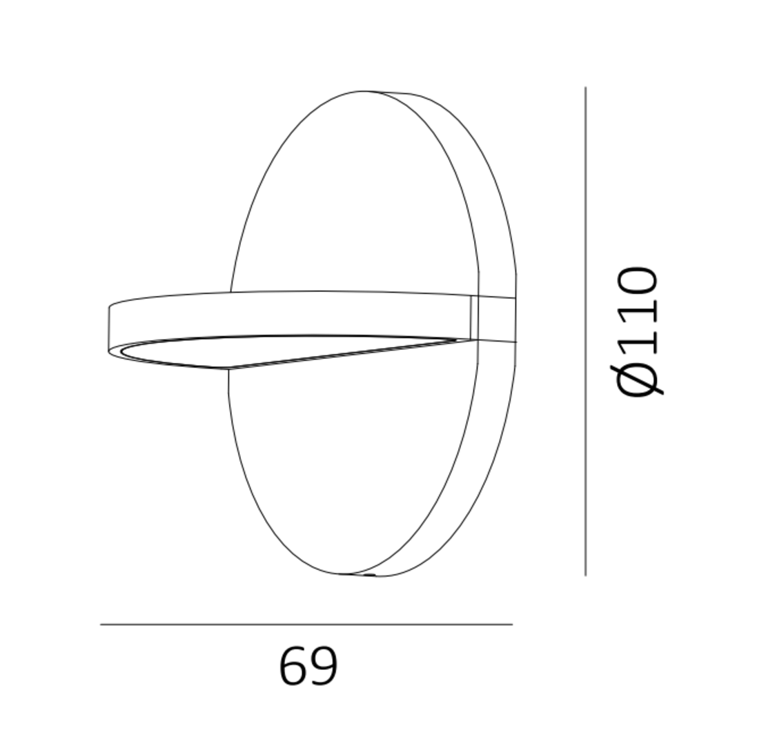 גוף תאורה צמוד קיר BAR 8W