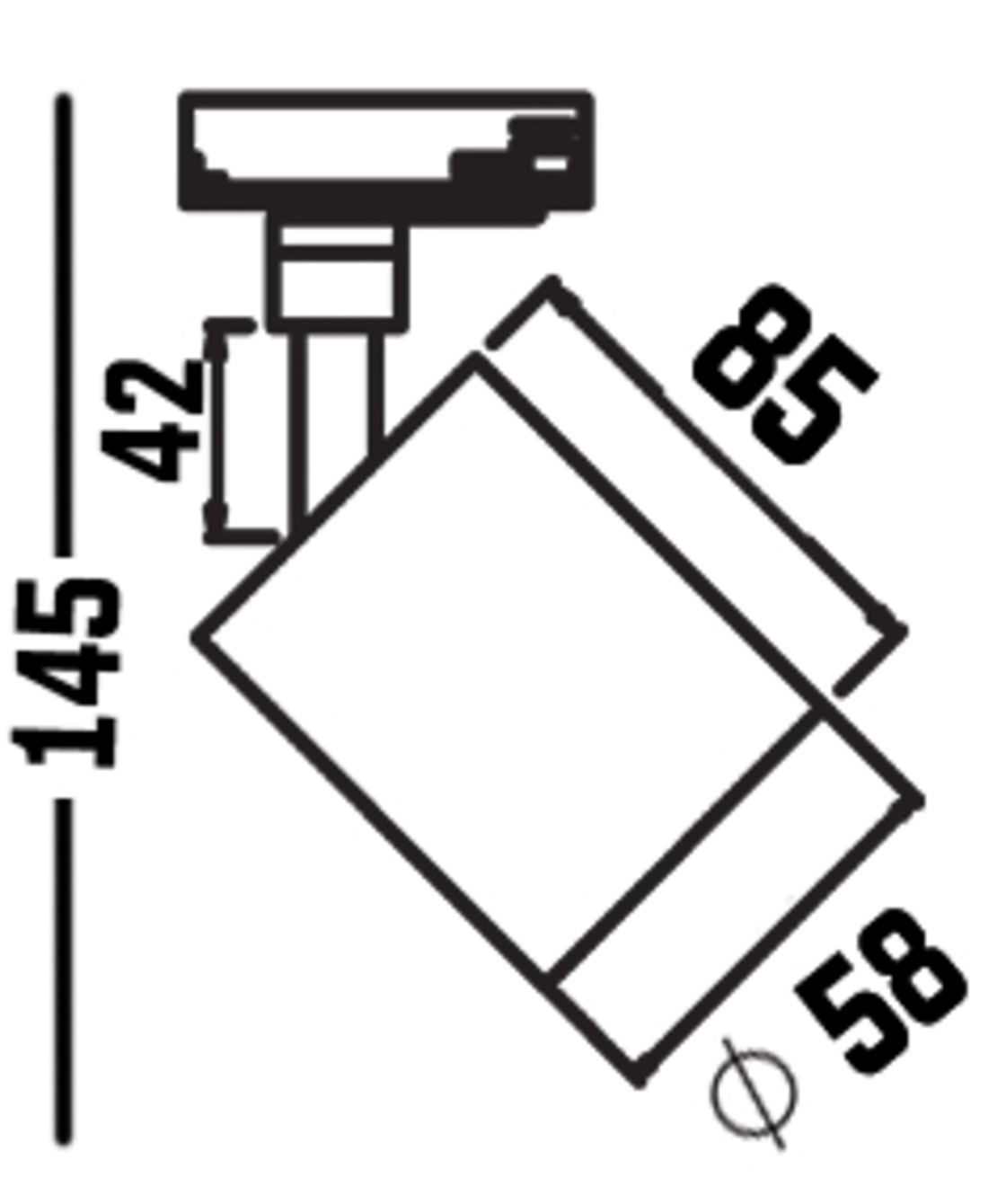 ספוט LED מתכוונן לפס צבירה 8W