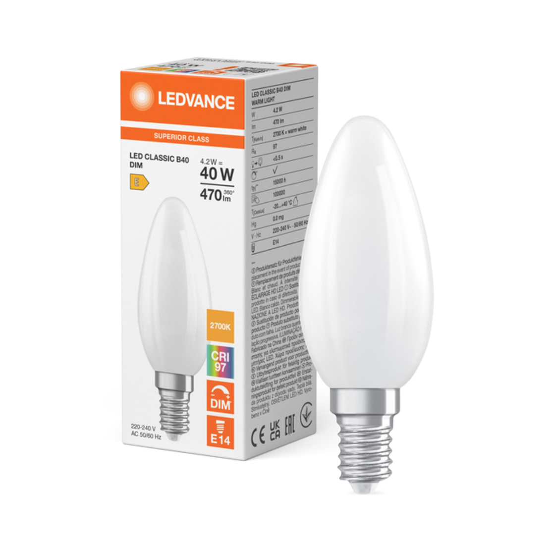 נורת לד נר 4.2W CRI 97 לעמעום