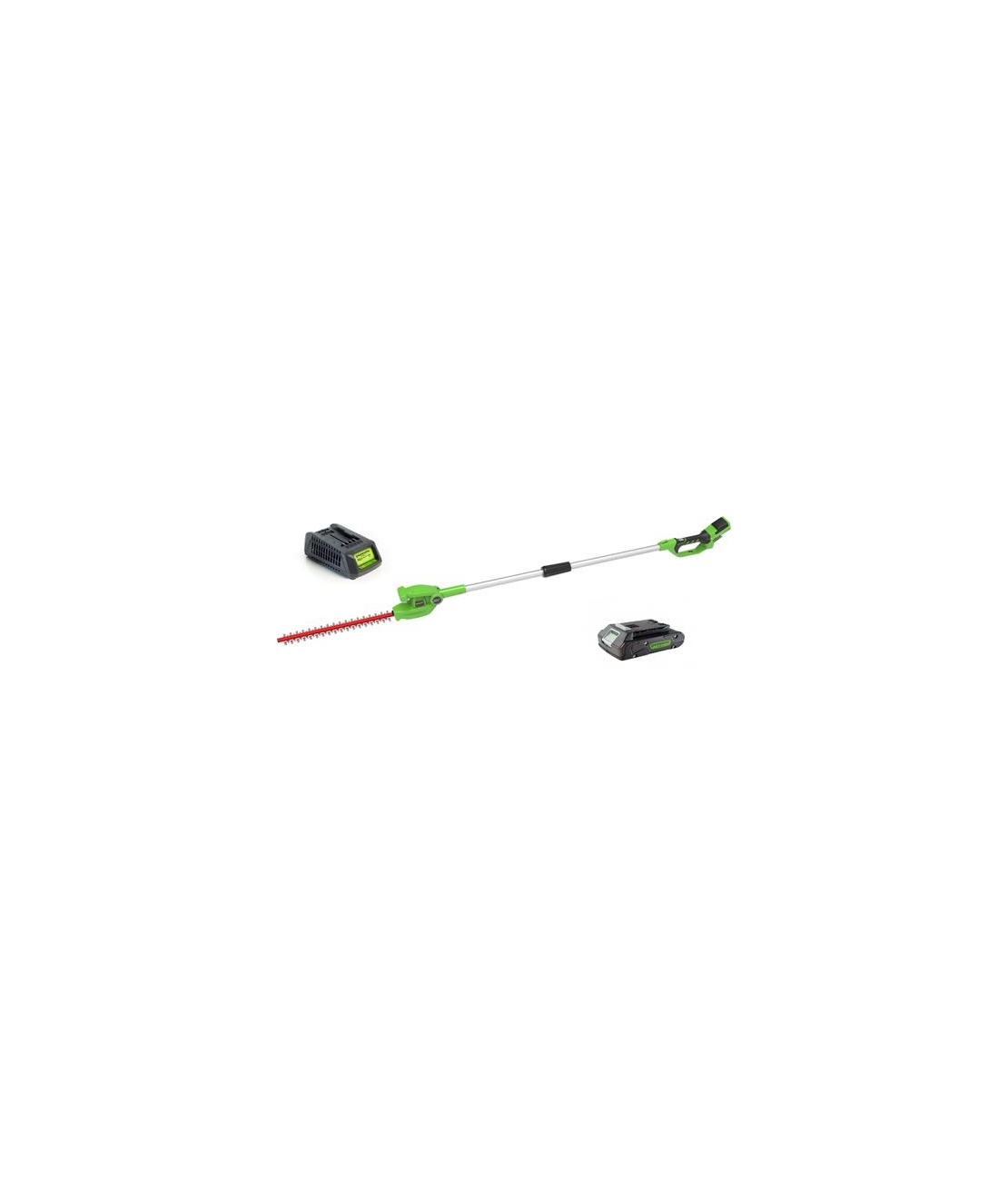מארז גוזם גדר חיה גובה נטען greenworks 24V