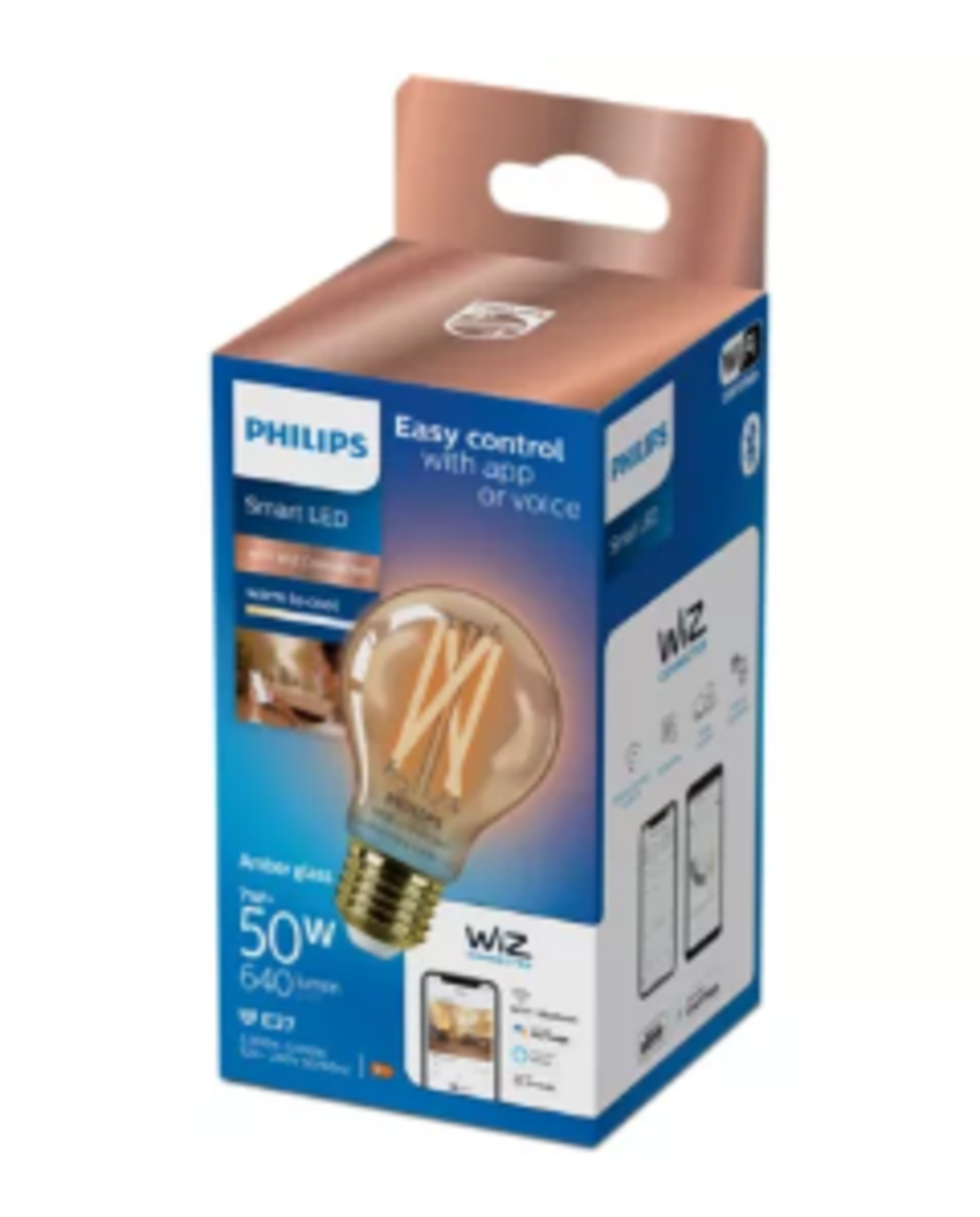 נורה חכמה אמבר Philips Smart LED Filament 7W A60
