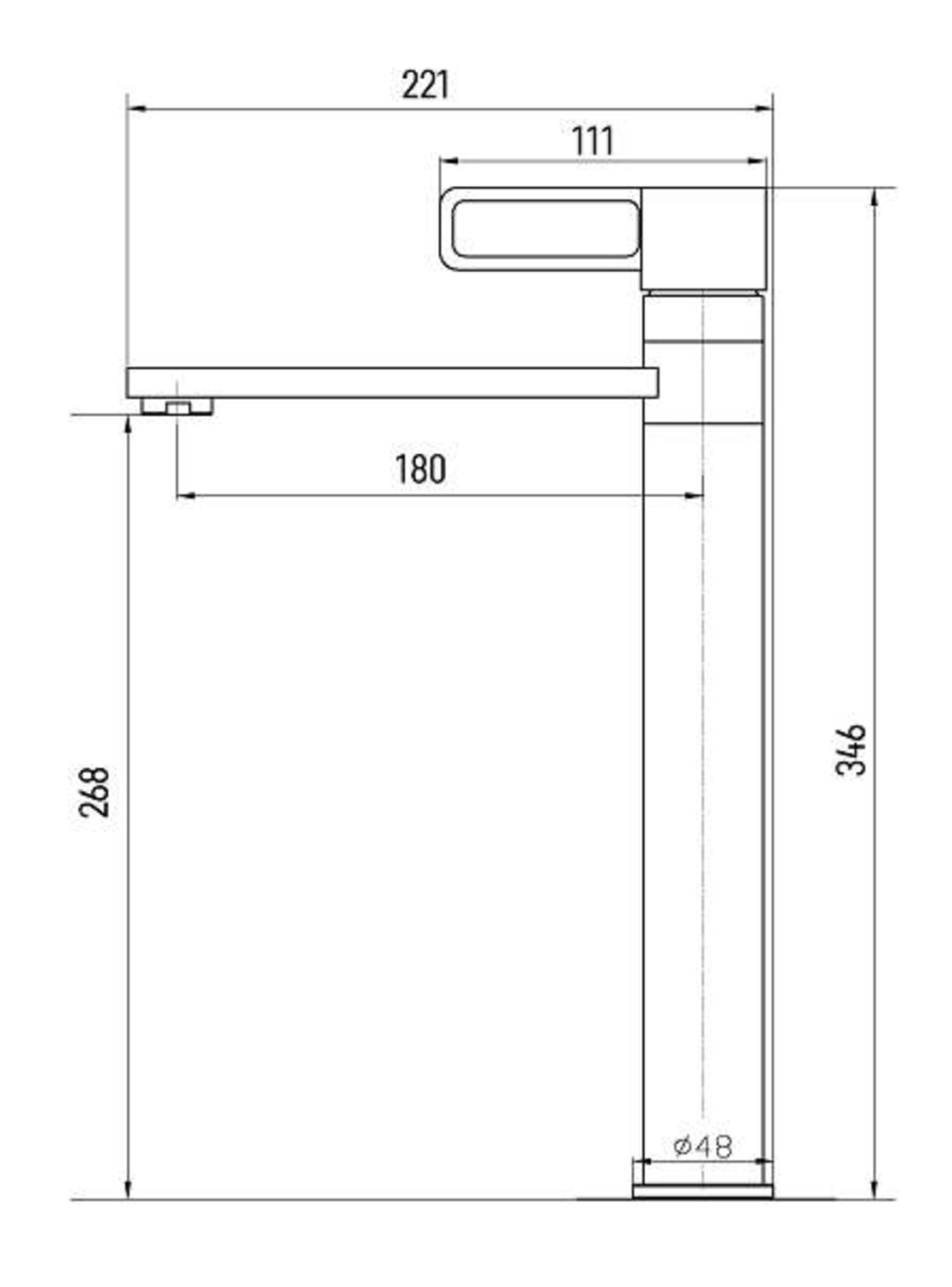 ברז פרח גבוה MATTEO AQUILA PREMIUM