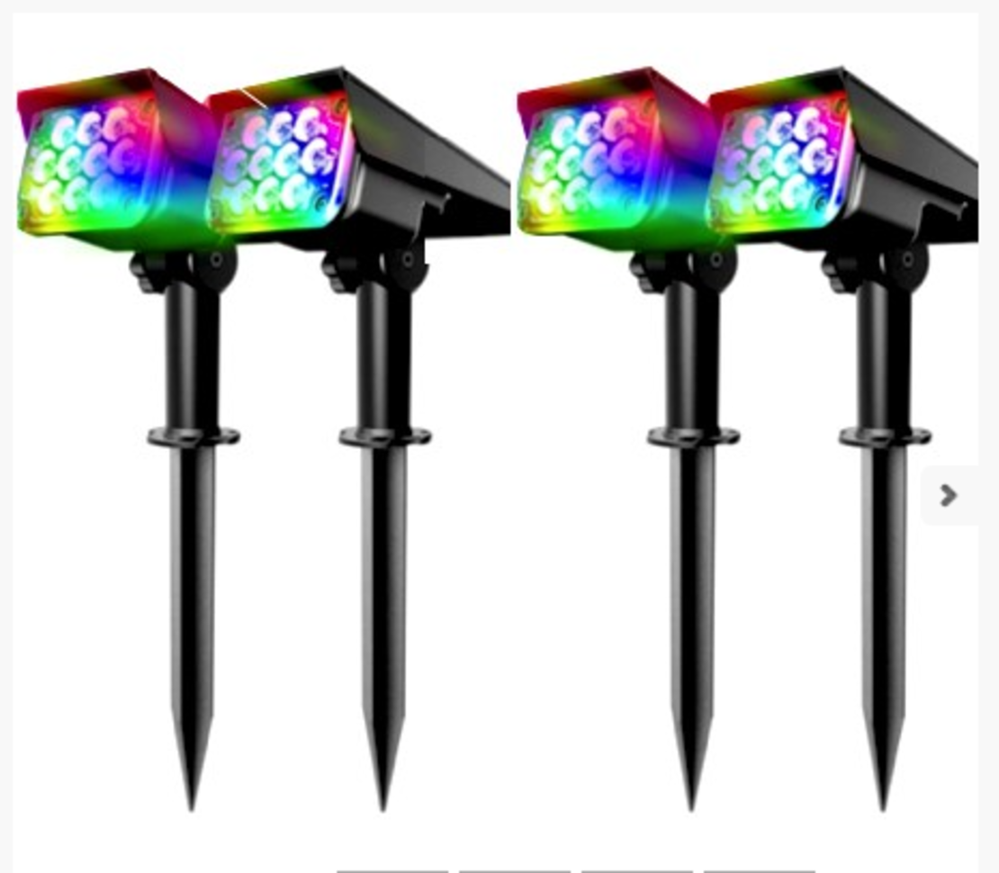רביעיית דוקרנים סולאריים 20 לד RGB