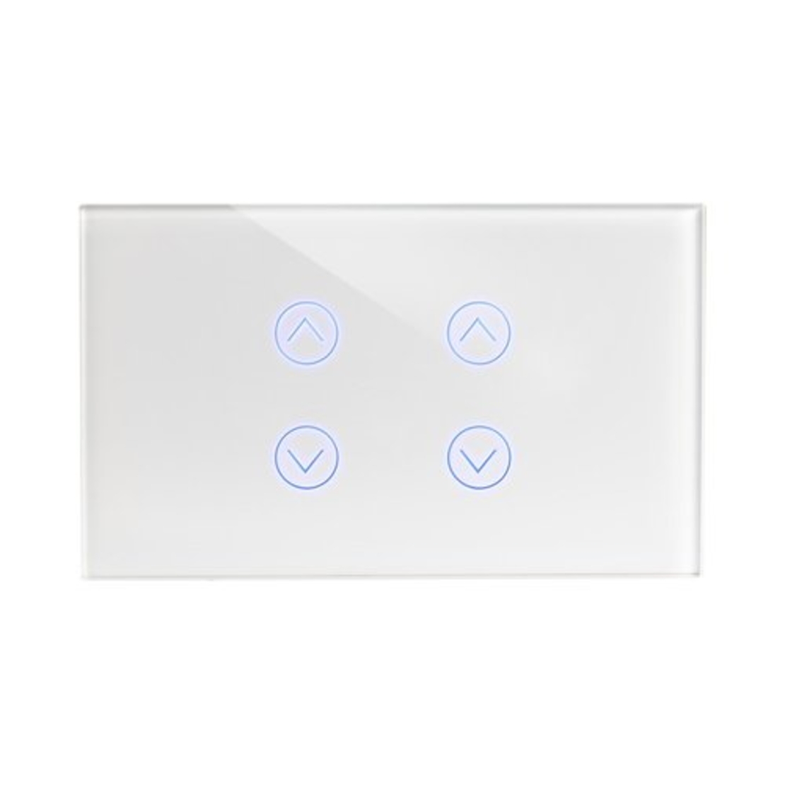 מתג טאץ' חכם ל-2 תריסים זכוכית לבנה 3 מודול ZIGBEE