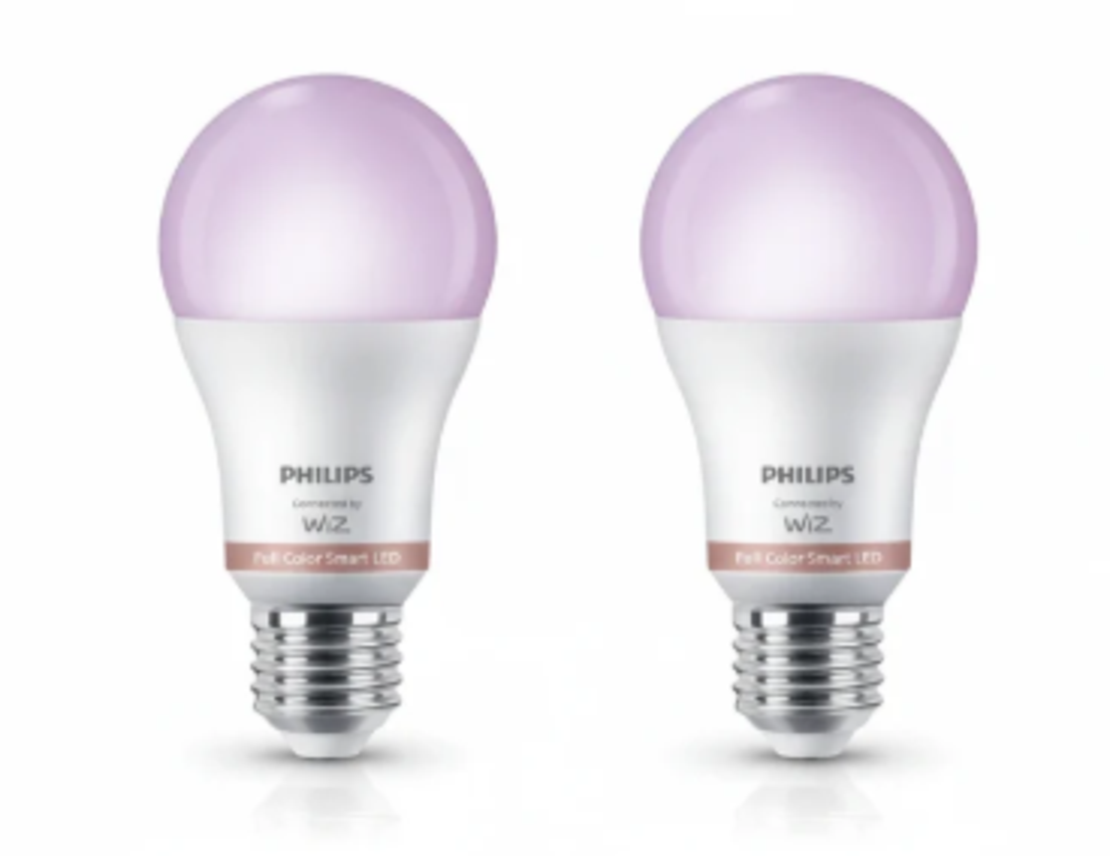 מארז זוג נורות חכמות צבעוניות Philips Smart LED A60 8.5W