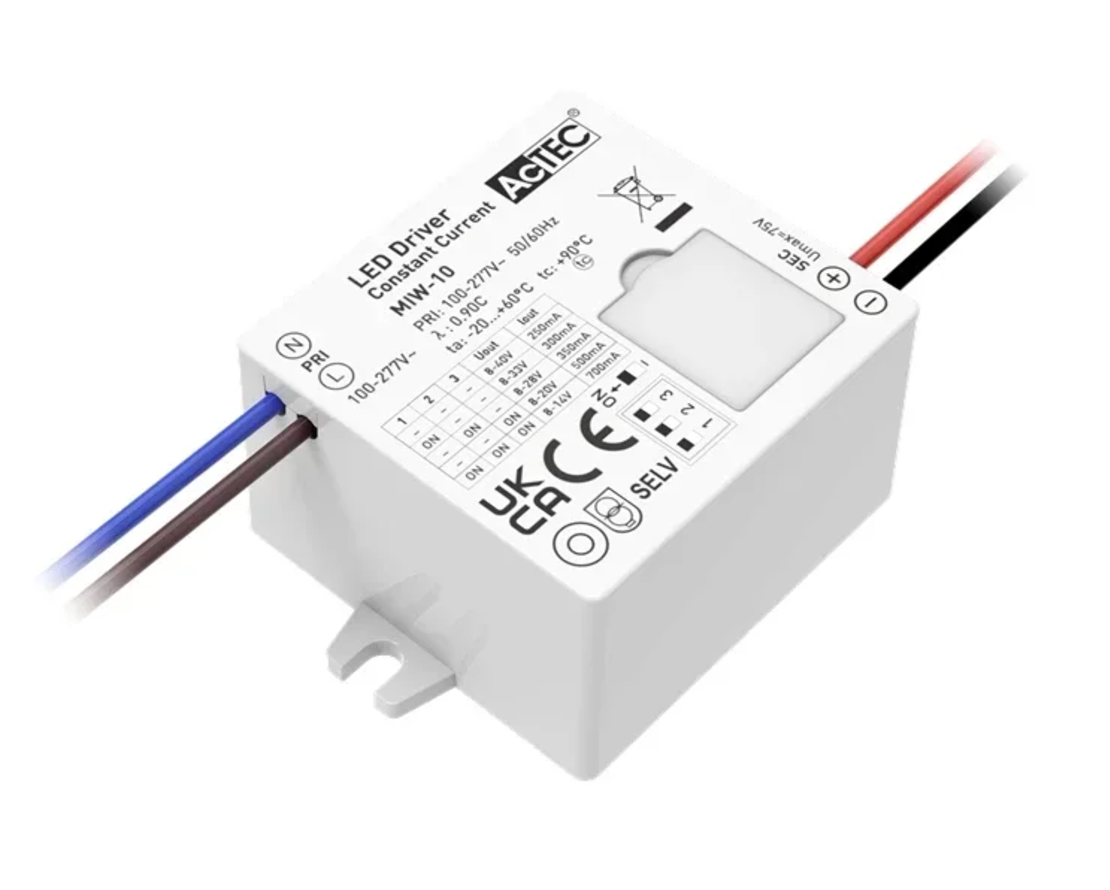 דרייבר AcTEC On/Off עד 10W מולטי זרם 250mA-500mA