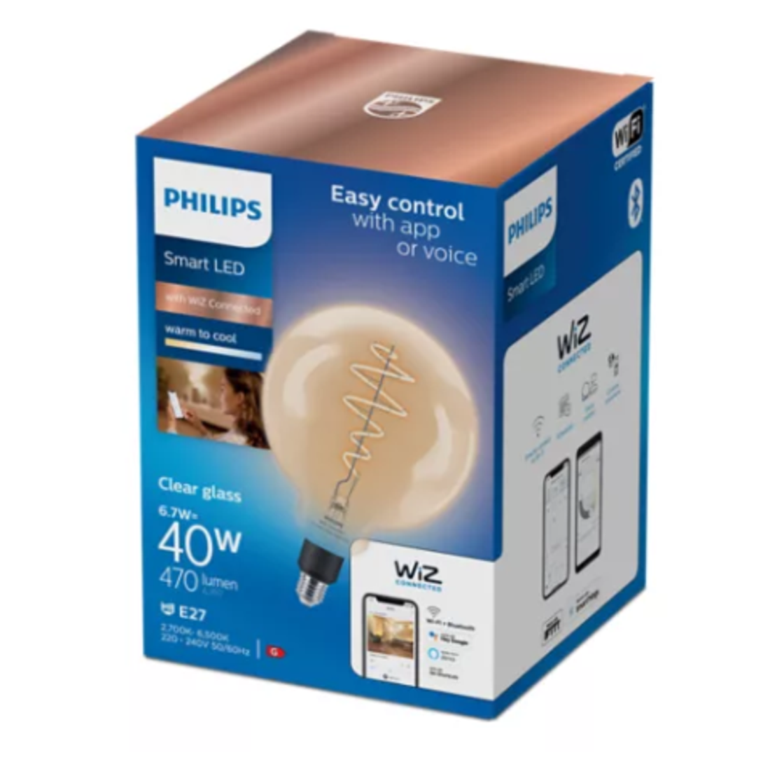 נורה חכמה שקופה גלוב 200 Philips Smart LED Filament 6.7W