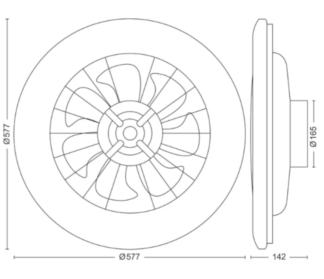 מאוורר תקרה 25W+60W Philips Amigo